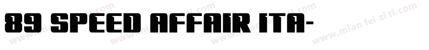 89 Speed Affair Ita字体转换
